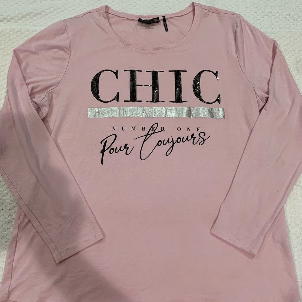 Jane & John Pink Blouse Woman’s Large Casual long Sleeve Top.